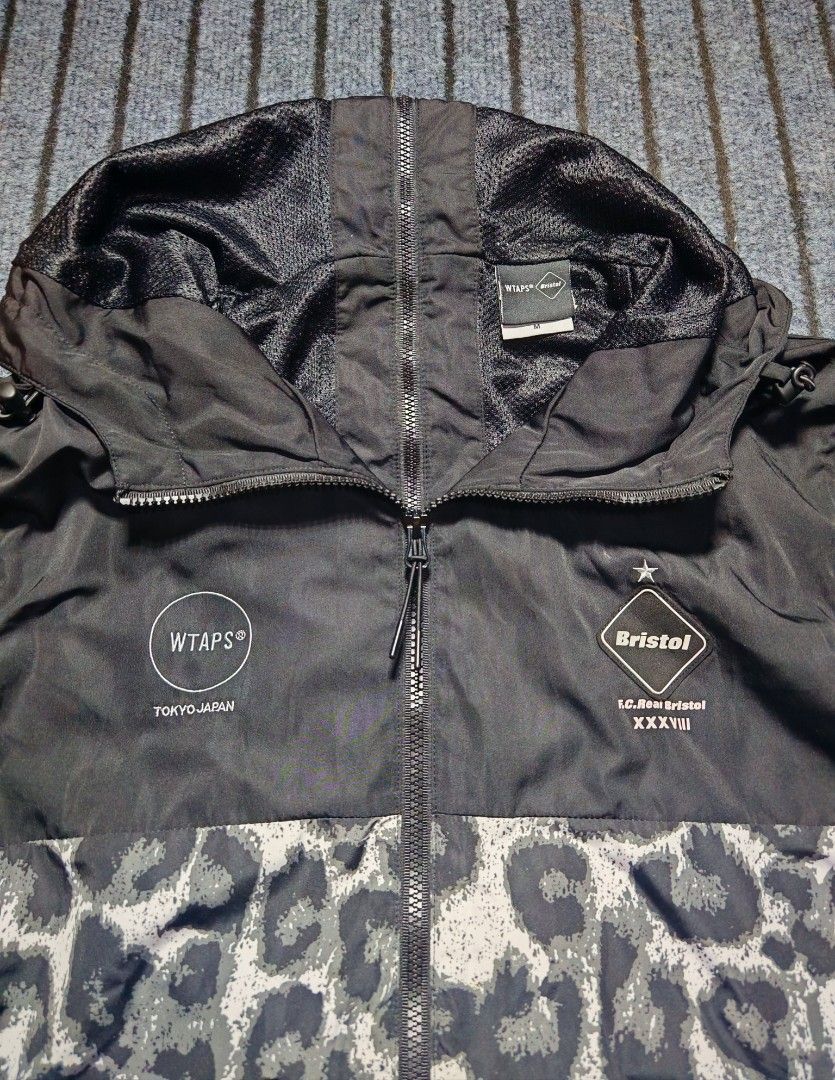 F.C. Real Bristol x Fragment Design x Wtaps (Category: Coats, Jackets and Outerwear) located in Camalig. Submitted by 50thrifty (Listing ID 1436235692, Image 3). Description: Size: Medium on tag 22x27 This item is the WTAPS x F.C.Real Bristol (F.C.R.B.) Leopard Practice Jacket from their Fall/Winter 2017 collaboration, which officially released on January 2, 2018. This capsule collection merged F.C.R.B.’s football-inspired "Separate Practice Jack