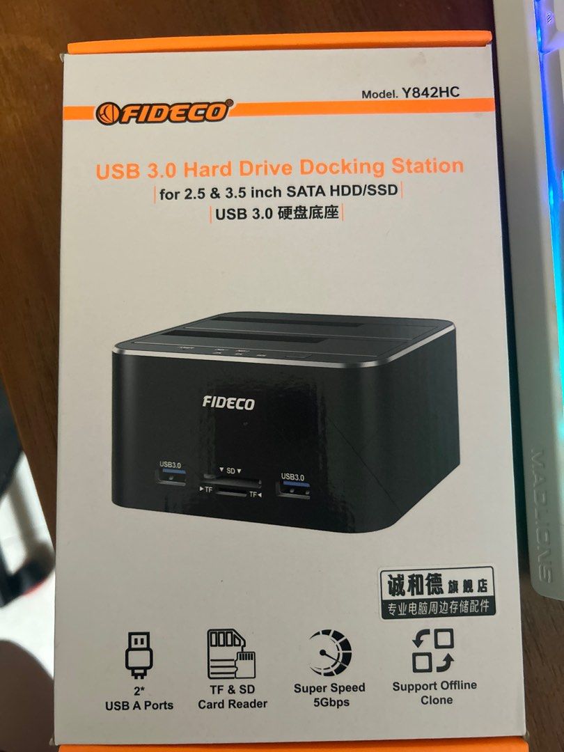 FIDECO Y842HC USB 3.0 Hard Drive Docking Station