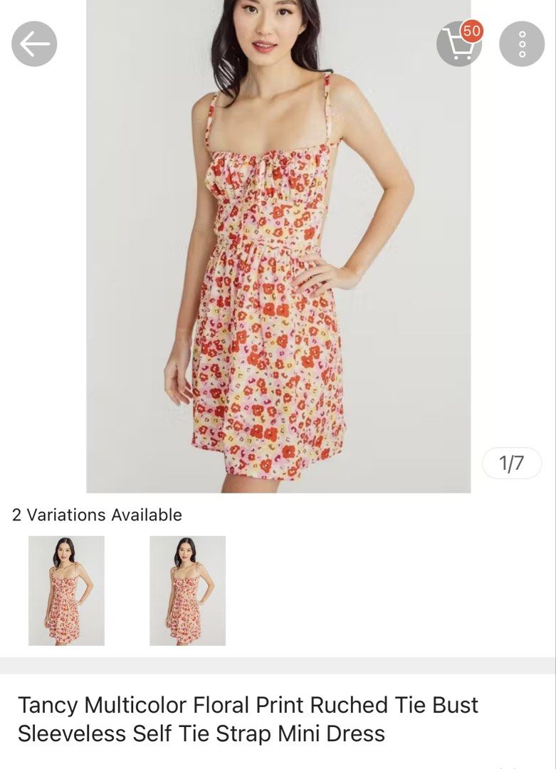 Floral Summer Dress (Category: Dresses) located in Quezon City. Submitted by anpammans (Listing ID 1436108815, Image 1). Description: - Floral print dress - Halter neckline - Fitted bodice - Flared skirt - Lightweight fabric - Ideal for warm weather - Perfect for beach or casual outings.