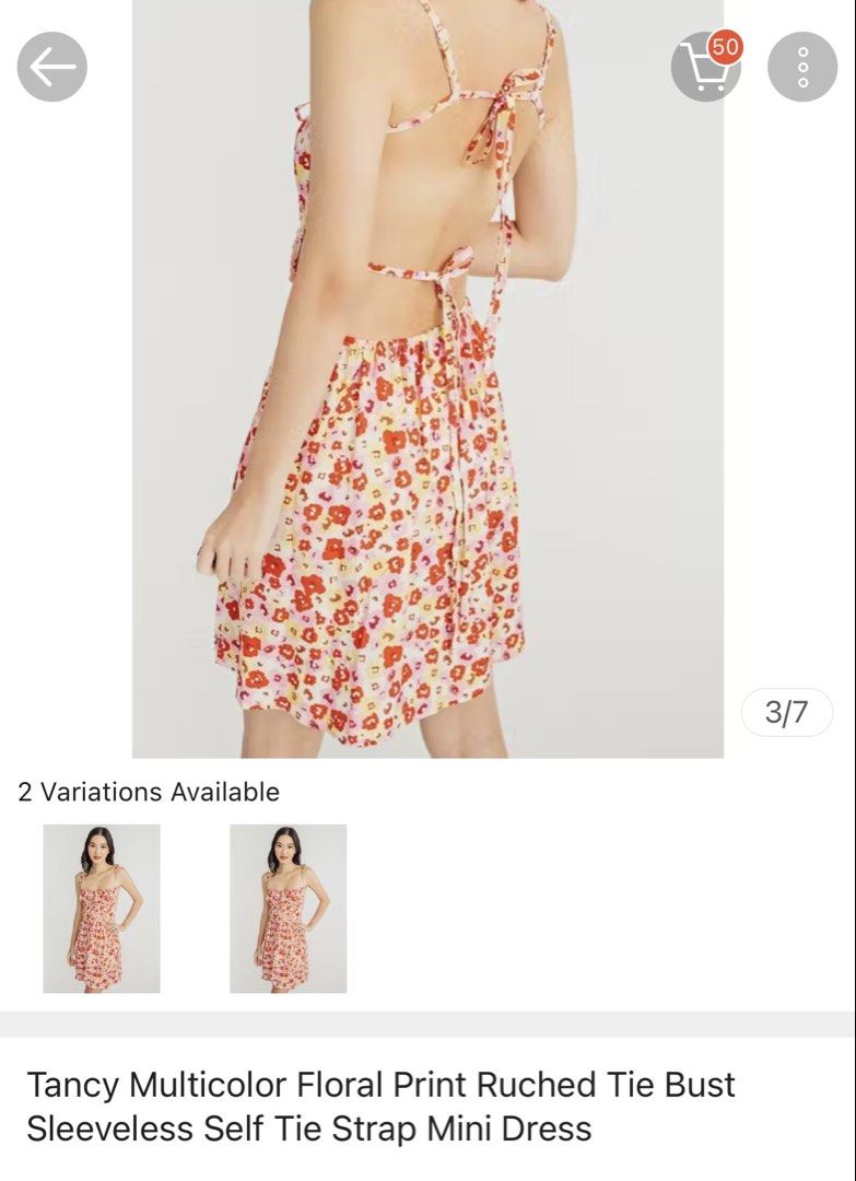 Floral Summer Dress (Category: Dresses) located in Quezon City. Submitted by anpammans (Listing ID 1436108815, Image 2). Description: - Floral print dress - Halter neckline - Fitted bodice - Flared skirt - Lightweight fabric - Ideal for warm weather - Perfect for beach or casual outings.