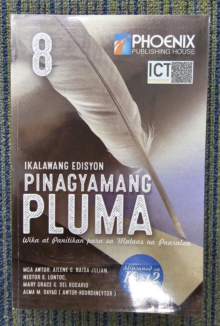 For Grade 8: Pinagyamang Pluma 8, 2nd ed. (Category: Textbooks) located in Quezon City. Submitted by the_l1ttlej0ys (Listing ID 1436252107, Image 1). Description: preowned but unused 🥳 copyright 2018 in very good condition (no writings).