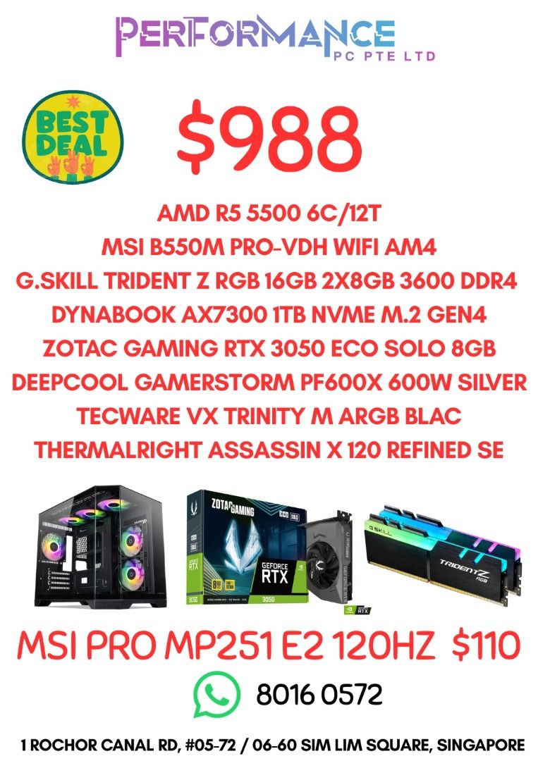 (FREE!! SSD)  DIY AMD BUNDLE FULLY CUSTOMISABLE GAMING PC445790907636787201