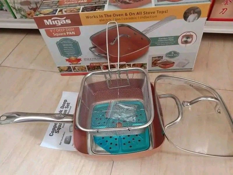 frying deep pan (Category: Fryers) located in Manila. Submitted by asstditems (Listing ID 1436205514, Image 1). Description: thick pan same-day delivery via lalamove gcash or cod payment ncr area godbless happy shopping.