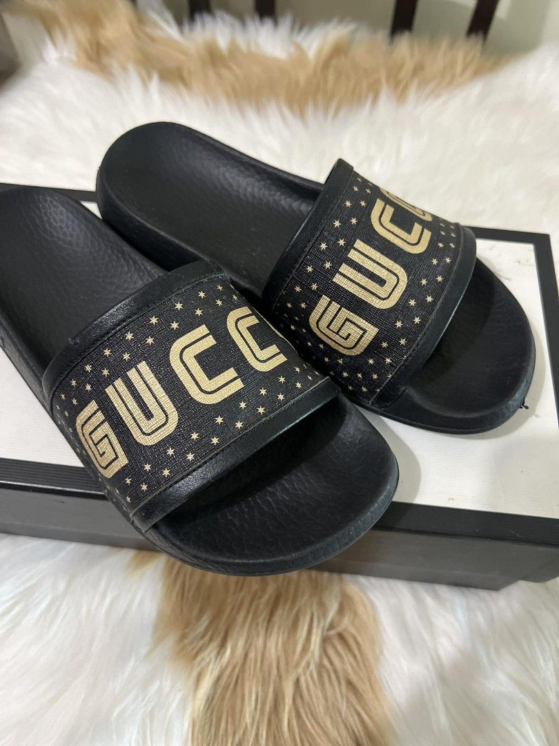 Gucci Sandals (Category: Boots) located in Taguig. Submitted by besterwin (Listing ID 1436184554, Image 3). Description: Complete inclusion with the box. Bought new in Europe for 18k. Size 35 Rfs: decluttering.