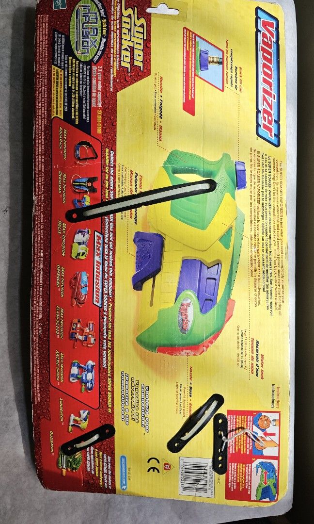 Hasbro Super Soaker Vaporizer Water Gun (Vintage Nerf) (Category: Toys & Games) located in Manila. Submitted by satotoys (Listing ID 1436108652, Image 3). Description: Vintage Hasbro Super Soaker Vaporizer Water Gun https://nerf.fandom.com/wiki/Vaporizer 📍 Location: Sta. Cruz, Manila 🚚 Shipping via Lalamove (Buyer shoulders SF) 💵 MOP: GCash 📦 𝐏𝐚𝐲𝐦𝐞𝐧𝐭 𝐟𝐢𝐫𝐬𝐭 𝐛𝐞𝐟𝐨𝐫𝐞 𝐛𝐨𝐨𝐤𝐢𝐧𝐠 𝐜𝐨𝐮𝐫𝐢𝐞𝐫.