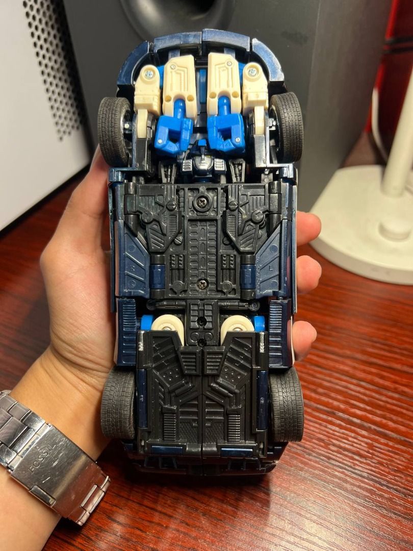 Hasbro Transformers Alternators: Ford Gt Mirage Action Figure (Category: Vehicle & Diecast Models) located in Baguio. Submitted by ditoyzb08176 (Listing ID 1436214732, Image 3). Description: - Transformers Movie 2007 Ford GT toy car - Features a blue car with white stripes - Underside reveals Transformers details - Includes 2006 Hasbro and Takara Tomy copyright markings -AS IS INCOMPLETE WYSIWYG Location: Baguio City Shipping: J&T/FLASH/LBC .