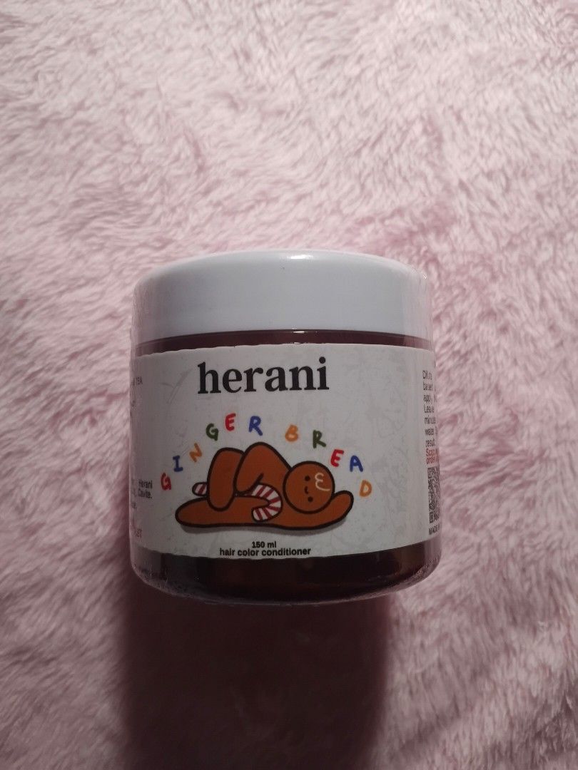 Herani Hair Color Ginger Bread (Category: Hair) located in Santa Maria. Submitted by vnjyc (Listing ID 1436105727, Image 2). Description: Sealed 180 ml conditioner based hair color 10/ 2026 expiration.