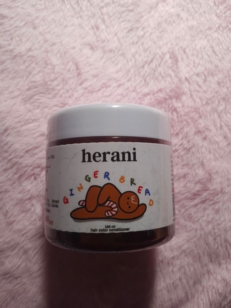 Herani Hair Color Ginger Bread (Category: Hair) located in Santa Maria. Submitted by vnjyc (Listing ID 1436105727, Image 1). Description: Sealed 180 ml conditioner based hair color 10/ 2026 expiration.