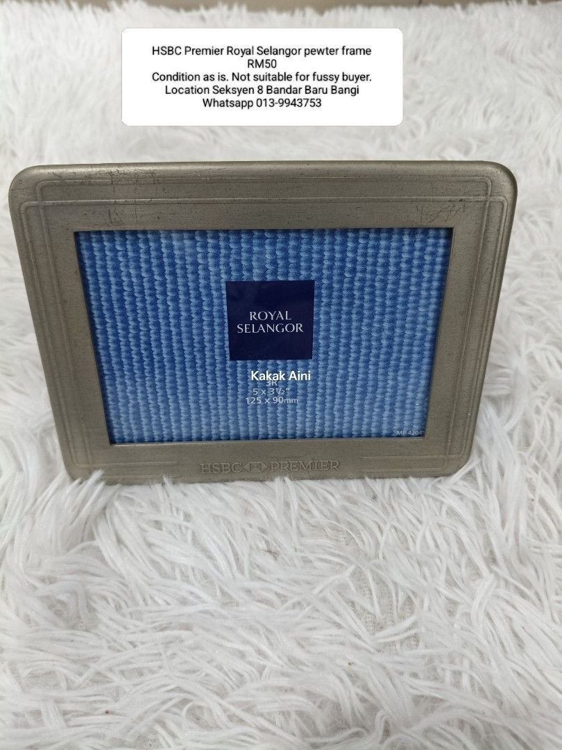 HSBC Premier Royal Selangor Pewter Photo Frame, Furniture & Home Living ...