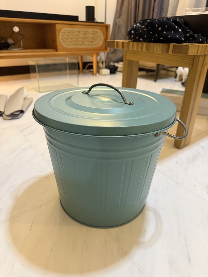 Ikea metal dustbin with lid