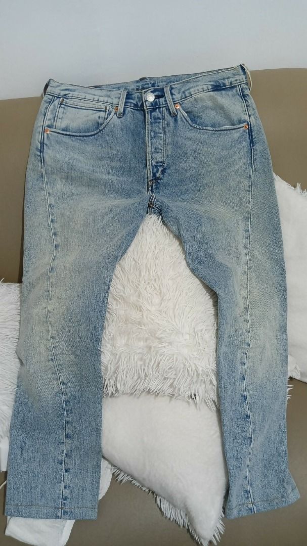 Levi's 512 Engineered Jeans (Category: Jeans) located in Caloocan City. Submitted by saison_102921 (Listing ID 1436231119, Image 2). Description: - Levi's 512 Engineered Jeans - Light blue wash - Button fly - Features the Levi's red tab - Water<Less> for sustainable production - Size tag visible in images - Unique seam design.