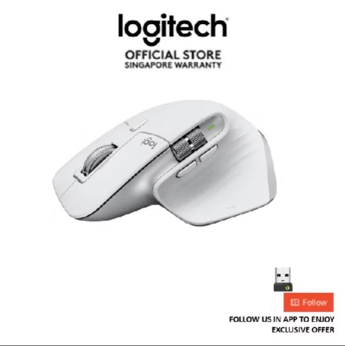 Logitech MX Master 3S Wireless Mouse - White445938070475909120