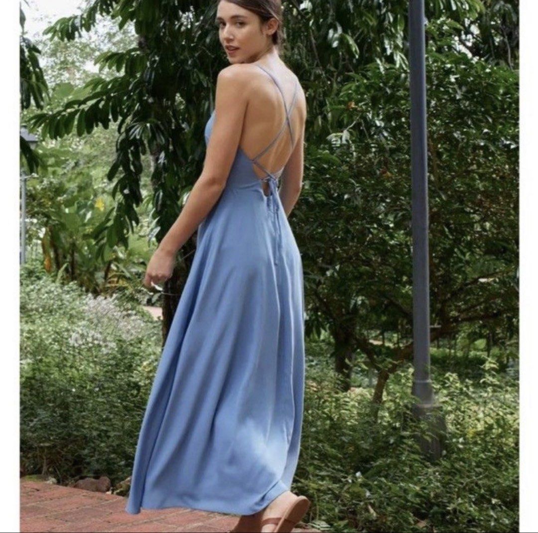Love Bonito Lizzy Tie-back Dress Blue XS, Women's Fashion, Dresses & Sets,  Dresses on Carousell