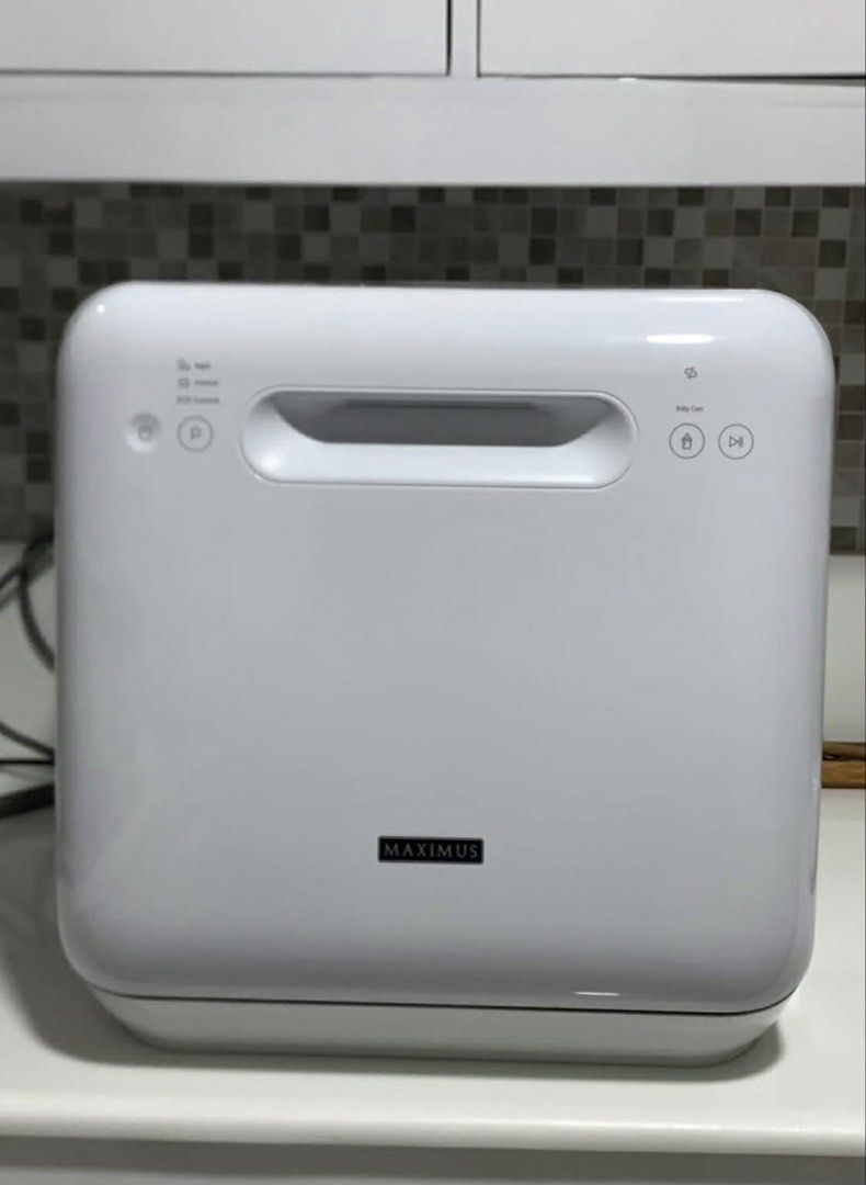 Maximus MAX-004M Mini Dishwasher (Category: Dishwasher) located in Makati City. Submitted by katrina_00 (Listing ID 1436123600, Image 1). Description: Color: White 2 place settings (European standard) 2 dinner plates, 2 soup plates, 2 dessert dishes, 2 glasses, 2 tea cups, 2 saucers, 2 forks, 2 soup spoons, 2 knives, 2 dessert spoons, 2 teaspoons, 1 oval platter, 1 medium serving bowl, 1 small serving bowl, 1 gravy ladle, 1 serving fork, 2 servin