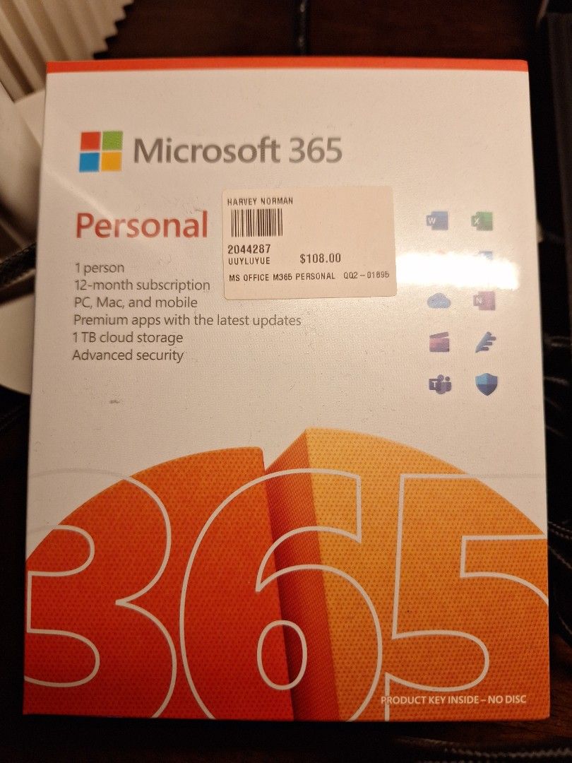 NEW! Microsoft 365 Personal 1-Year Subscription445945915952998400