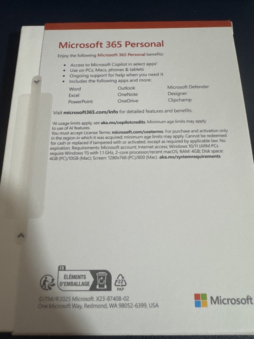 Microsoft 365 Personal - 12-Month Subscription445804101575659521