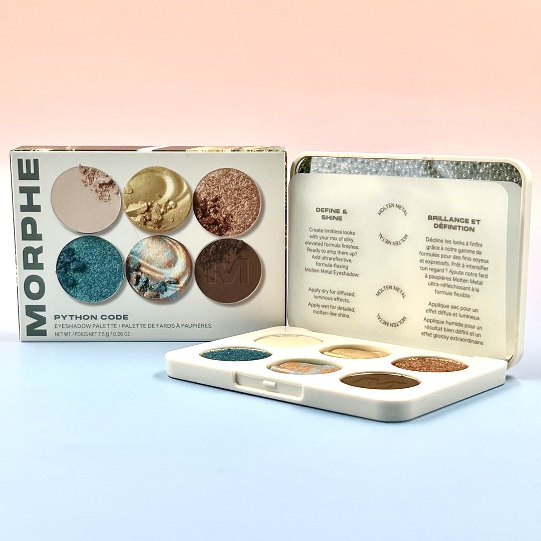 Morphe 6-Pan ChromaPlus Eyeshadow Palette (Category: Makeup) located in Quezon City. Submitted by poutandaboutshop (Listing ID 1436234757, Image 1). Description: Morphe 6-Pan ChromaPlus Eyeshadow Palette ▪️Shade: Sky-Fi Python Code Outer Spice Love Byte ▪️Original Price ₱ 1,295each ✨ SHOP TERMS & SHIPPING INFO ✨ ▪️ BRAND NEW ▪️ 100% Authentic from US ▪️ First pay, first served ▪️ Prices are firm (no lowball offers) ▪️💸 Money-back guarantee if pr