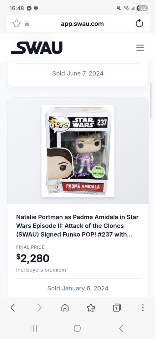 Natalie Portman signed Funko Pop (Category: Western Merchandise) located in Quezon City. Submitted by ravencollectibles (Listing ID 1436229042, Image 3). Description: On hand with COA and flexi box! You may request for photos! Can do meetups but due to schedule, pickup will be where I live in QC..