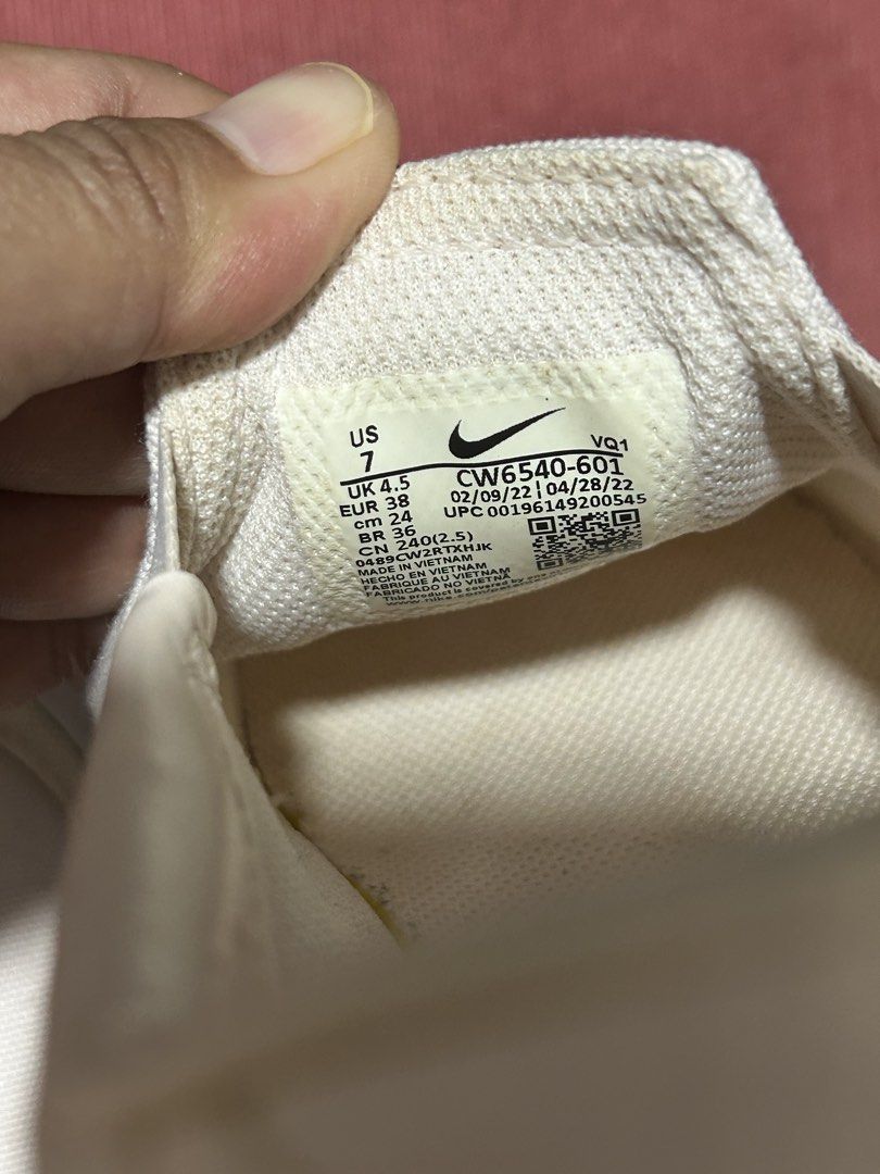 Nike Slip-On Sneakers - Pink (Category: Sneakers) located in Antipolo. Submitted by tinsmarcon (Listing ID 1436203657, Image 3). Description: - pale pink Nike slip-on sneakers - Size: US 7, UK 4.5, EUR 38, CM 24 - Nike logo on insole and heel - Style code: CW6540-601.