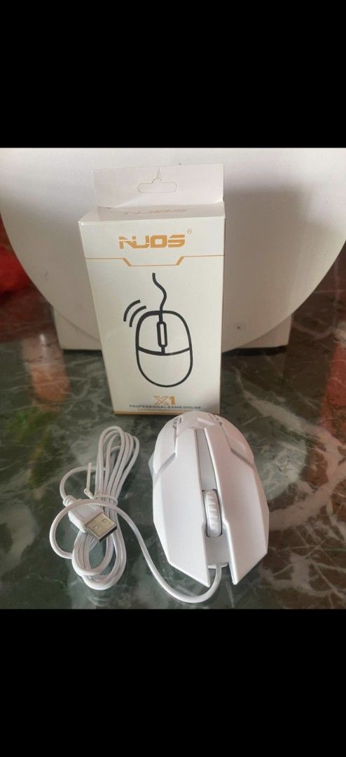 NJOS Gaming Mouse - White446305133941893120