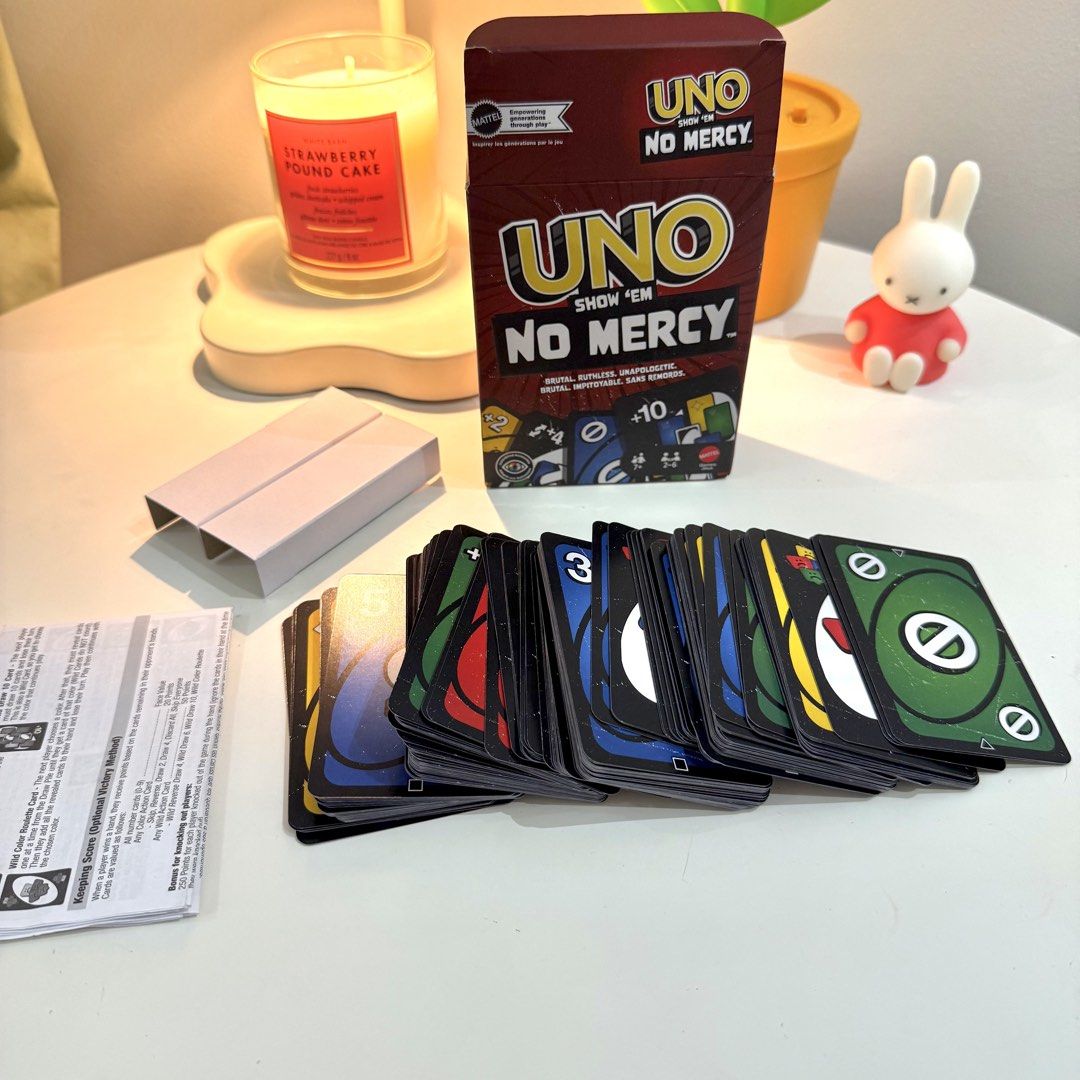Official/Authentic Mattel Uno No Mercy (Category: Board Games & Puzzles) located in San Pedro. Submitted by jellybean.co (Listing ID 1436269585, Image 2). Description: .