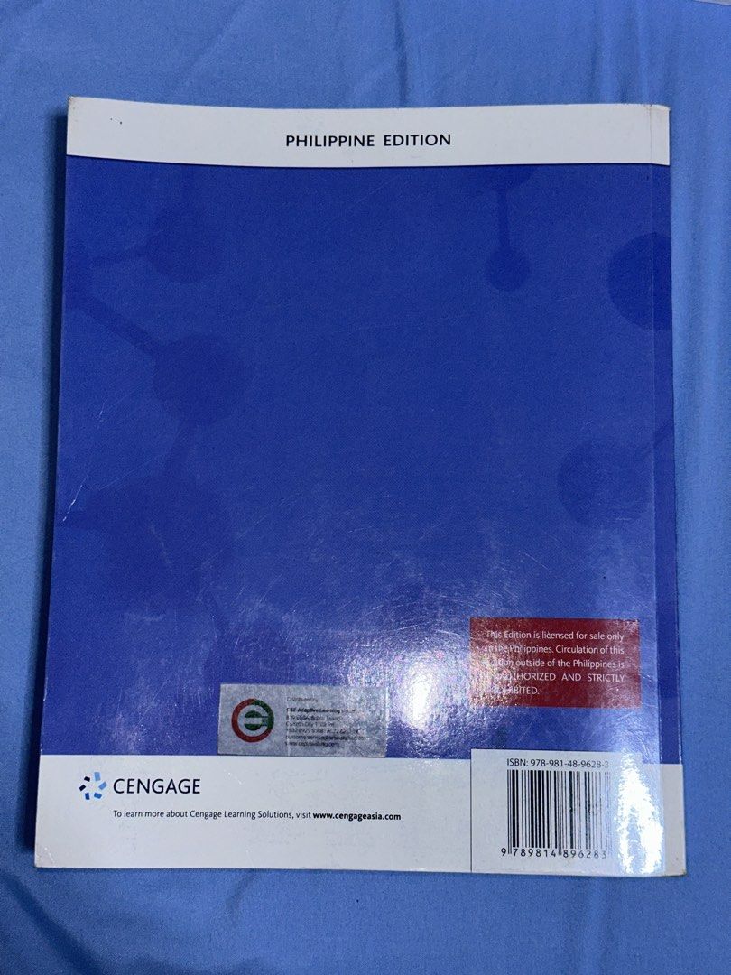 Organic Chemistry A Short Course (Category: Textbooks) located in Imus. Submitted by shaisha. (Listing ID 1436130365, Image 2). Description: RFS: I don’t need it anymore. It isn’t used much and is taking up space. (It has a clear plastic cover). Is an original book, the pages are in very good condition. MOP: GCash - Cash if meet up.