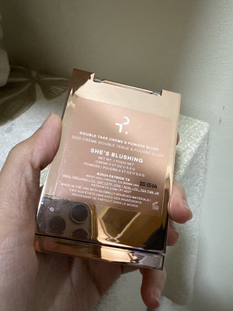 Patrick ta double take creme & powder blush shes blushing (Category: Makeup) located in Cavite. Submitted by shop.ellie8 (Listing ID 1436261862, Image 2). Description: Used 3x only mostly powder Used 1x cream blush No more box natapon ko na 😭✌️ .