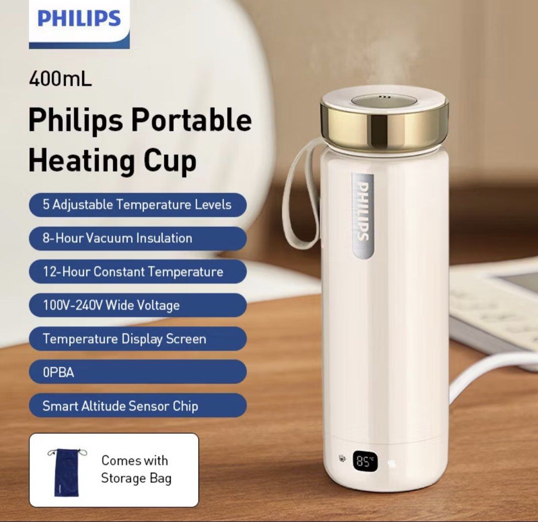 Philips portable heating thermos flask tumbler