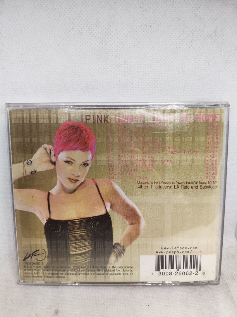 PINK- CANT TAKE ME HOME (Category: CDs & DVDs) located in Manila. Submitted by musiccdshopnew (Listing ID 1436133405, Image 2). Description: .