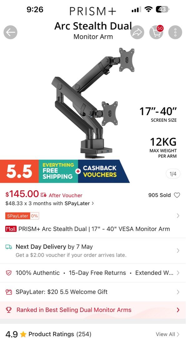 Prism Arc Stealth Dual for CHEAP445940697379655680