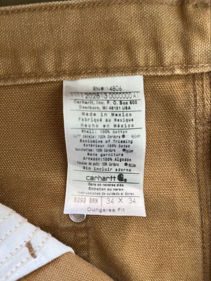 RARE CARHARTT ( B292 BRN ) (Category: Jeans) located in San Antonio. Submitted by dvdfrncsco (Listing ID 1436251322, Image 3). Description: 2011 B 292 BRN DOUBLE KNEE ✅ COM TAGS 34X46X9 / 34X34 SIZE ON TAG 📌DOT STAIN, MINOR FADINGS Color rate 8.5 .
