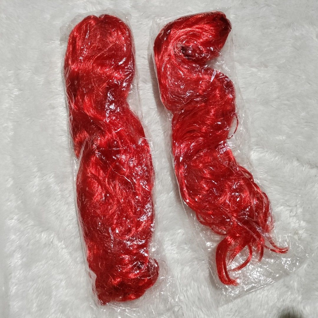 Red Medium Length Synthetic Cosplay Ariel Wig (Category: Hair Accessories) located in Quezon City. Submitted by rie.loved (Listing ID 1436144261, Image 2). Description: 2 PCS FOR 100 ‼️ - Brand new, bought for a costume but never used - 70 per pc Feel free to message me if you have any questions!.