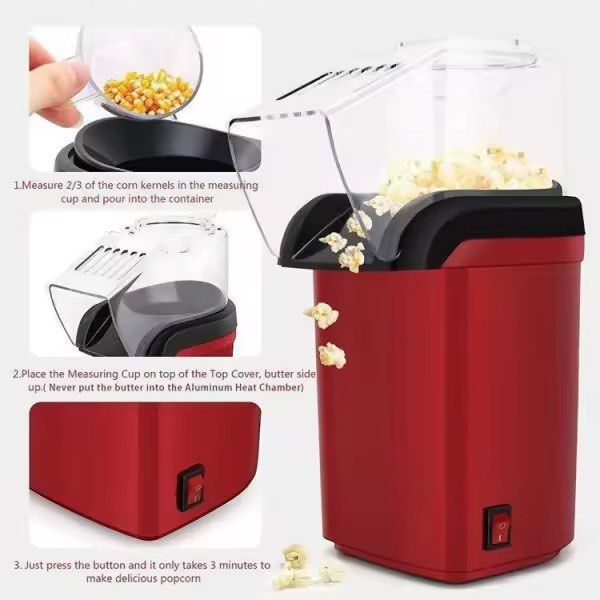 Red Popcorn Maker (brand new no box) (Category: Other Kitchen Appliances) located in Taguig. Submitted by francisco_7 (Listing ID 1436178828, Image 2). Description: - Quick & easy popcorn making! - Red popcorn maker included. - Comes with a measuring cup for perfect portions. - Simple one-button operation. - Produces fluffy popcorn in minutes..