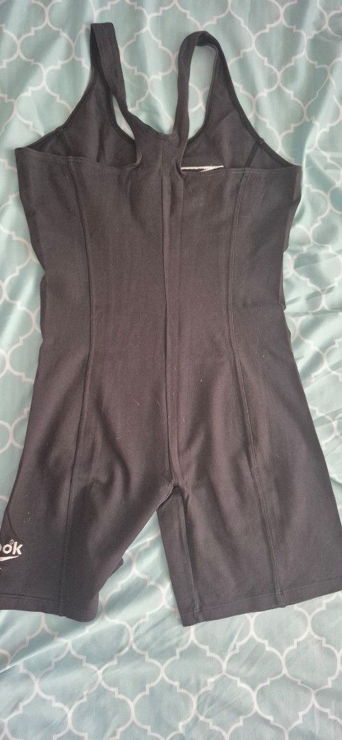 Reebok activewear onesie/ jumpsuit (Category: Activewear) located in Makati City. Submitted by kengravs (Listing ID 1436112058, Image 2). Description: -Reebok logo on front and back - Fitted silhouette. Best fit large. I am medium there is a bit of loose part on the armpit area - Suitable for workouts and physical activities! think of Recess' version of this but in a dark color. .
