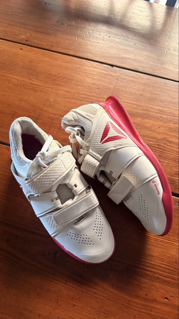 Reebok Legacy Lifters (White/Pink) (Category: Sneakers) located in Marikina City. Submitted by clevercat.ac06f9 (Listing ID 1436187422, Image 2). Description: Reebok Legacy Lifters Size: 8.5W Bought this from US in 2018. Location: Marikina City Price: Php 4,000 (exclusive of shipping) MOP: GCash or bank transfer RFS: No longer fits me and no longer lift. Price is slightly negotiable.
