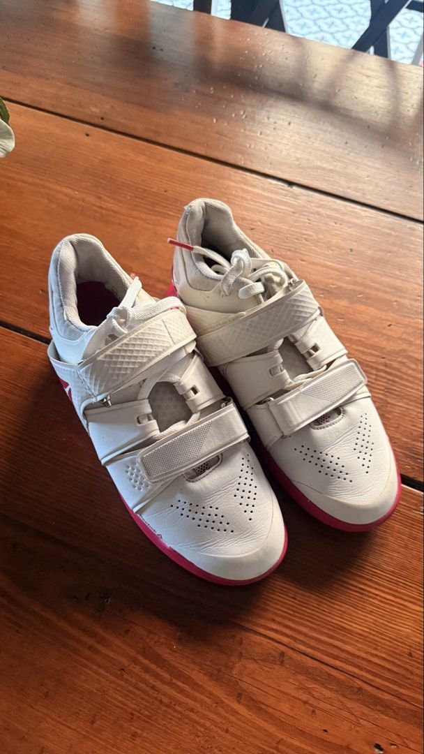 Reebok Legacy Lifters (White/Pink) (Category: Sneakers) located in Marikina City. Submitted by clevercat.ac06f9 (Listing ID 1436187422, Image 3). Description: Reebok Legacy Lifters Size: 8.5W Bought this from US in 2018. Location: Marikina City Price: Php 4,000 (exclusive of shipping) MOP: GCash or bank transfer RFS: No longer fits me and no longer lift. Price is slightly negotiable.