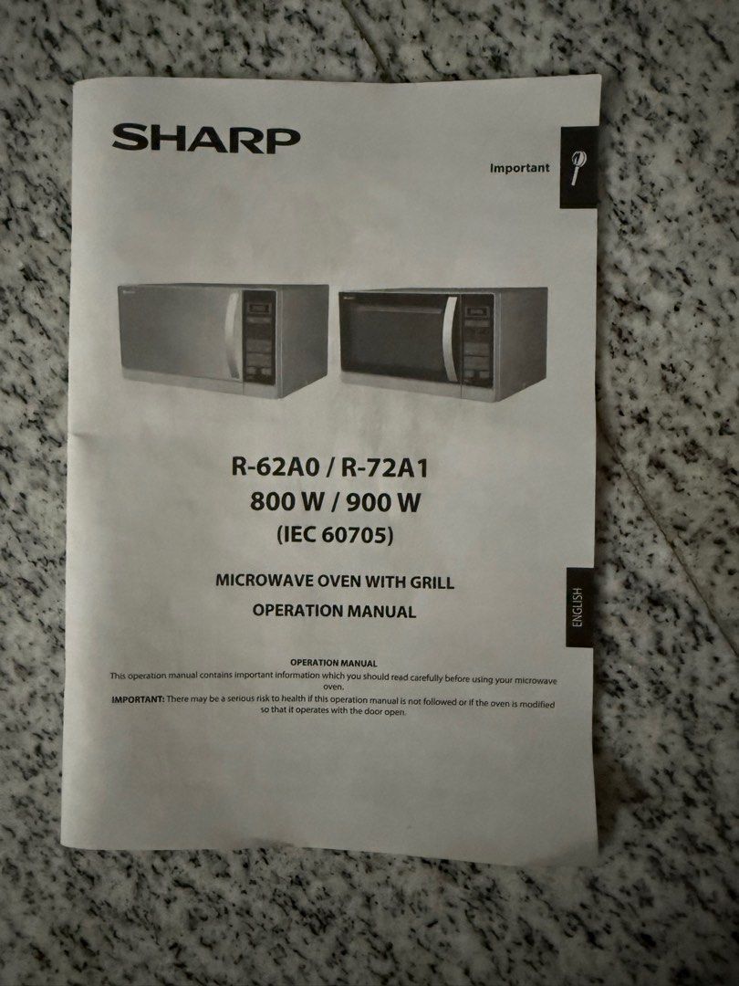 Sharp microwave R-72A1445966865862512642