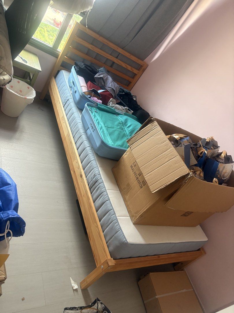 Single Bed Frame with Mattress