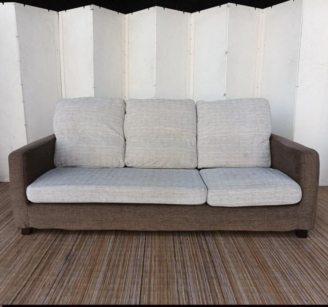 Sofa (Category: Sofas) located in Meycauayan. Submitted by marygracecasimiro (Listing ID 1436118470, Image 3). Description: Modern Fabric Sofa 3-4 Seater / 6.5ft long Fully Washable Price: 13,500 L76.5 x W36 x H17/36 In good condition💜💜 #QuezonCity #Pampanga #Bulacan #Pangasinan #Isabela #Cavite #Baguio #highlights #JAPANSURPLUS #everyone #japansurplus #followers #japansurplusph #japansurplusmalolos #followfollow #fbreels #followersreels.