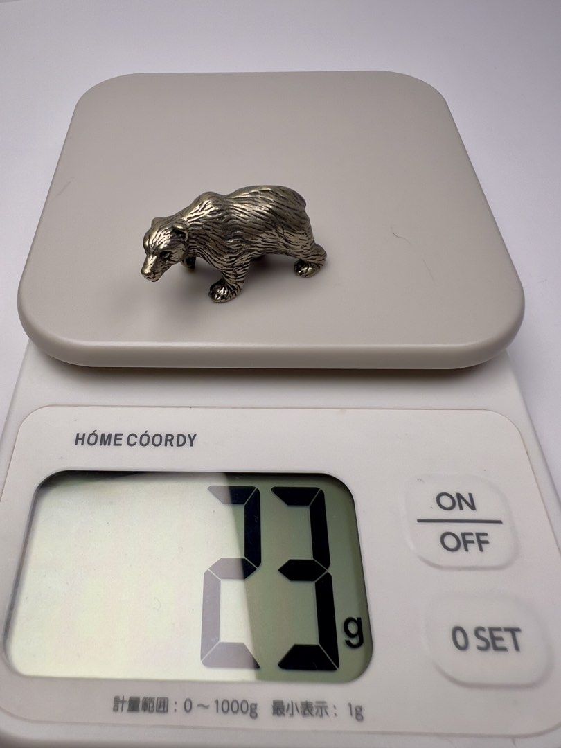 Solid silver miniature （分類：復古收藏品）位於 Hong Kong。 由 sideways_creations 提交（商品編號 1436199591，圖片 5）。簡介： Bear 800 silver with silver mark 。