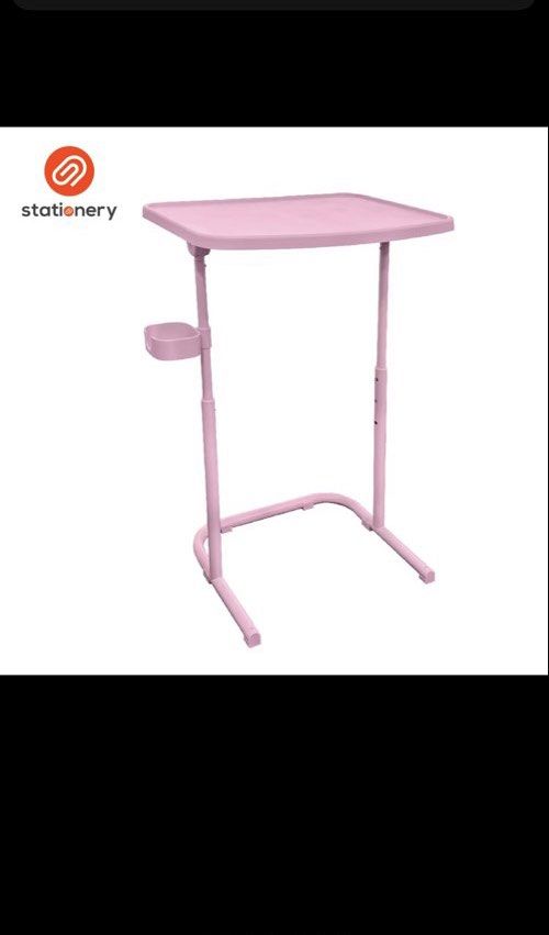 Spaces Foldable Table - Old Rose (Category: Tables & Sets) located in Manila. Submitted by pawkornelyo (Listing ID 1432896766, Image 2). Description: - Foldable Spaces table - Color: Old Rose - Adjustable height - Includes cup holder - Space-saving design - Ideal for work or leisure.