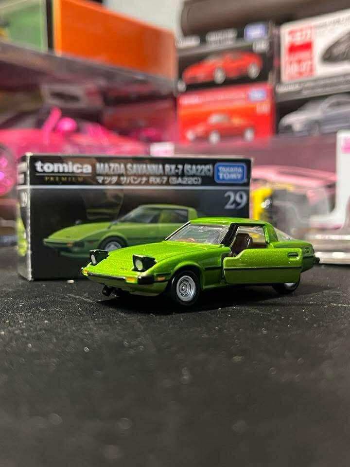 Tomica Mazda 787B, Tomica premiums (Category: Vehicle & Diecast Models) located in Quezon City. Submitted by gianluisg46503 (Listing ID 1436259309, Image 1). Description: Mainline Tomica Mazda 787b Tomica premiums: - Mazda Savanna RX7 - Ferrari FXX K - Nissan Fairlady 240z Can do meetups Can do shipping via LBC, Lalamove, J&t Payment via GCASH.