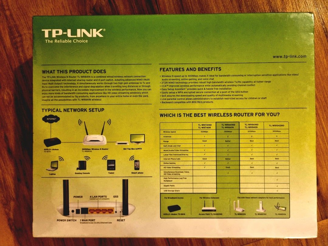TP-Link 300Mbps Wireless N Router TL-WR841N445933641815173121