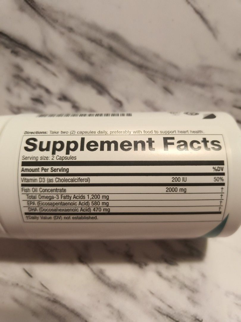 USANA Biomega Omega-3 support supplement (Category: Vitamins & Supplements) located in Singapore. Submitted by nat2nat (Listing ID 1436228560, Image 2). Description: Brand new, overstocked - USANA Biomega Omega-3 supplement - 56 capsules per bottle - Supports heart health - Each serving (2 capsules) provides: - 1200mg Total Omega-3 Fatty Acids - 580mg EPA - 470mg DHA - Expiry Date: 03/2027.