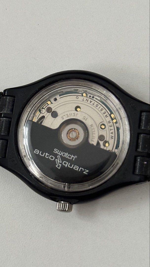VINTAGE 90s skeleton SWATCH (negotiable) (Category: Luxury Watches) located in Manila. Submitted by bonita22_ (Listing ID 1436135349, Image 3). Description: - Swatch Automatic Skeleton (1991–1995 series) - automatic / mechanical (no battery) - negotiable :) .