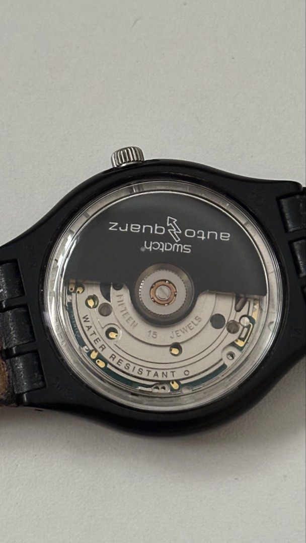 VINTAGE 90s skeleton SWATCH (negotiable) (Category: Luxury Watches) located in Manila. Submitted by bonita22_ (Listing ID 1436135349, Image 2). Description: - Swatch Automatic Skeleton (1991–1995 series) - automatic / mechanical (no battery) - negotiable :) .