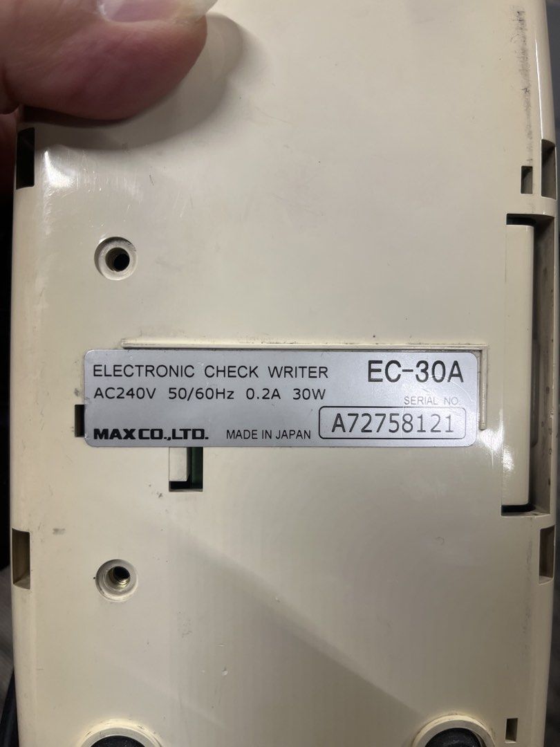Vintage Max EC-30A Electronic Check Writer445811136838379521