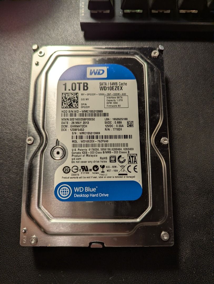 Western Digital WD 1TB 3.5" 7200RPM HDD Hard Disk Drive