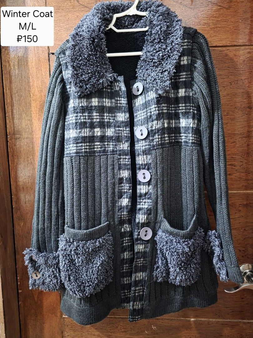 Winter/Cool Weather Clothes (Category: Coats, Jackets and Outerwear) located in Manila. Submitted by pre.loved.declutterx (Listing ID 1436260208, Image 2). Description: ✔️ Like New ✔️ See pictures for details and individual prices 📍Location: Las Piñas ‼️ take all price: ₽1,000 📌 Preloved items also for sale: Office clothes ✔️ Bottoms (Skirt, Pants, Skorts, Shorts) ✔️ Active wear ✔️ Cute Tops ✔️ Beach clothes ✔️ Dress ✔️ Send me a message!.