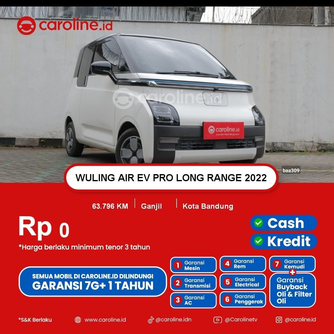 Wuling Air EV PRO LONG RANGE AT 2022, Mobil & Motor, Mobil untuk Dijual ...